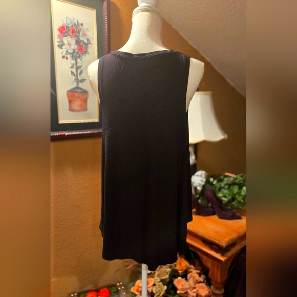 TWO - Time and Tru sleeveless blouse, one black and one grey, size large - Picture 2 of 6